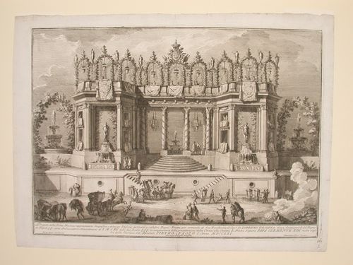 Etching of Posi's design for the "prima macchina" of 1761