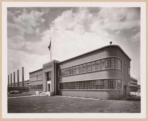 View of the principal and lateral façades of the Administration Building from the northwest [?], American Steel Foundries Cast Armor Plant, East Chicago, Indiana
