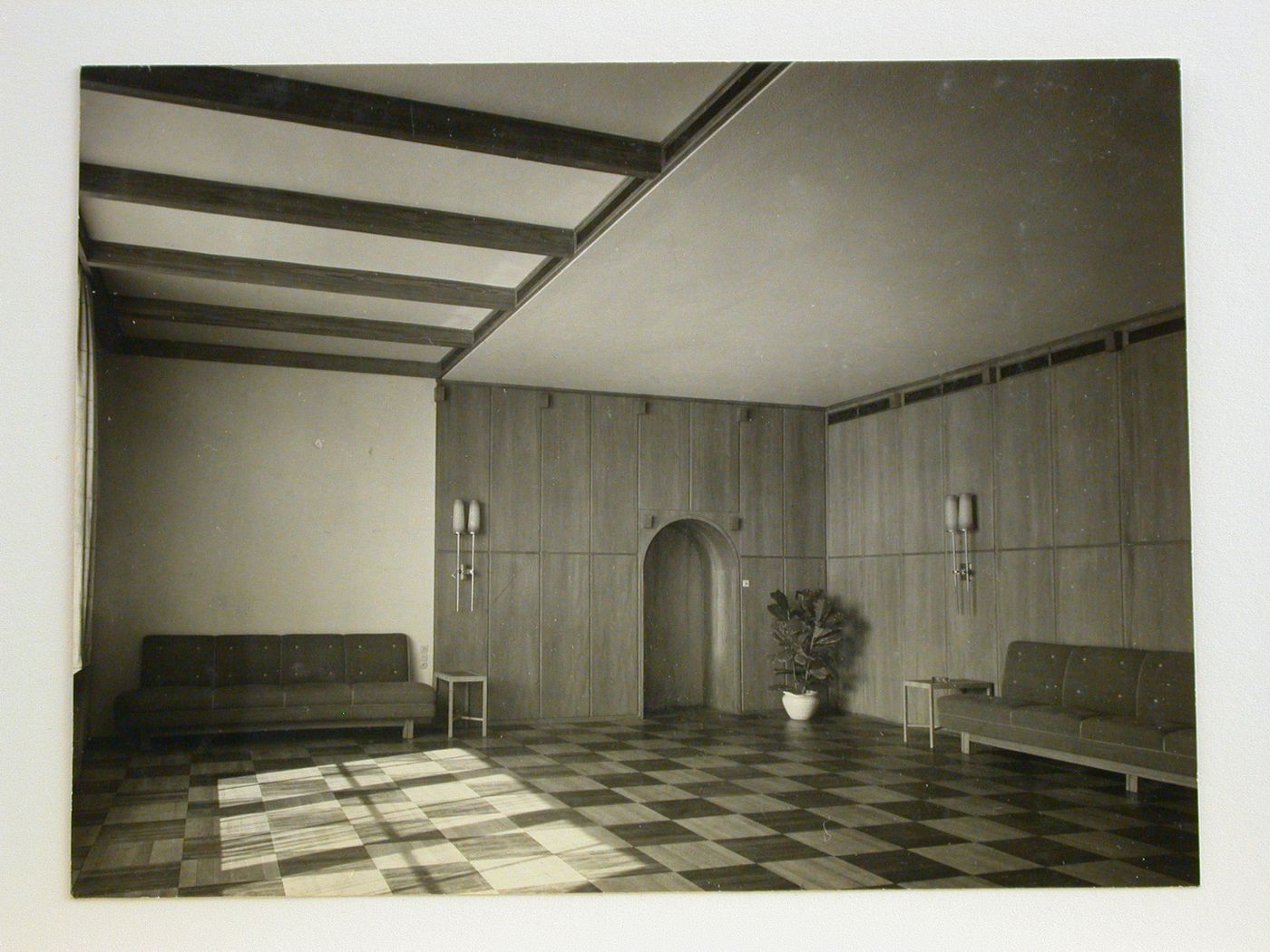 Interior view of main entrance hall of Haus H.B., Minden, Germany