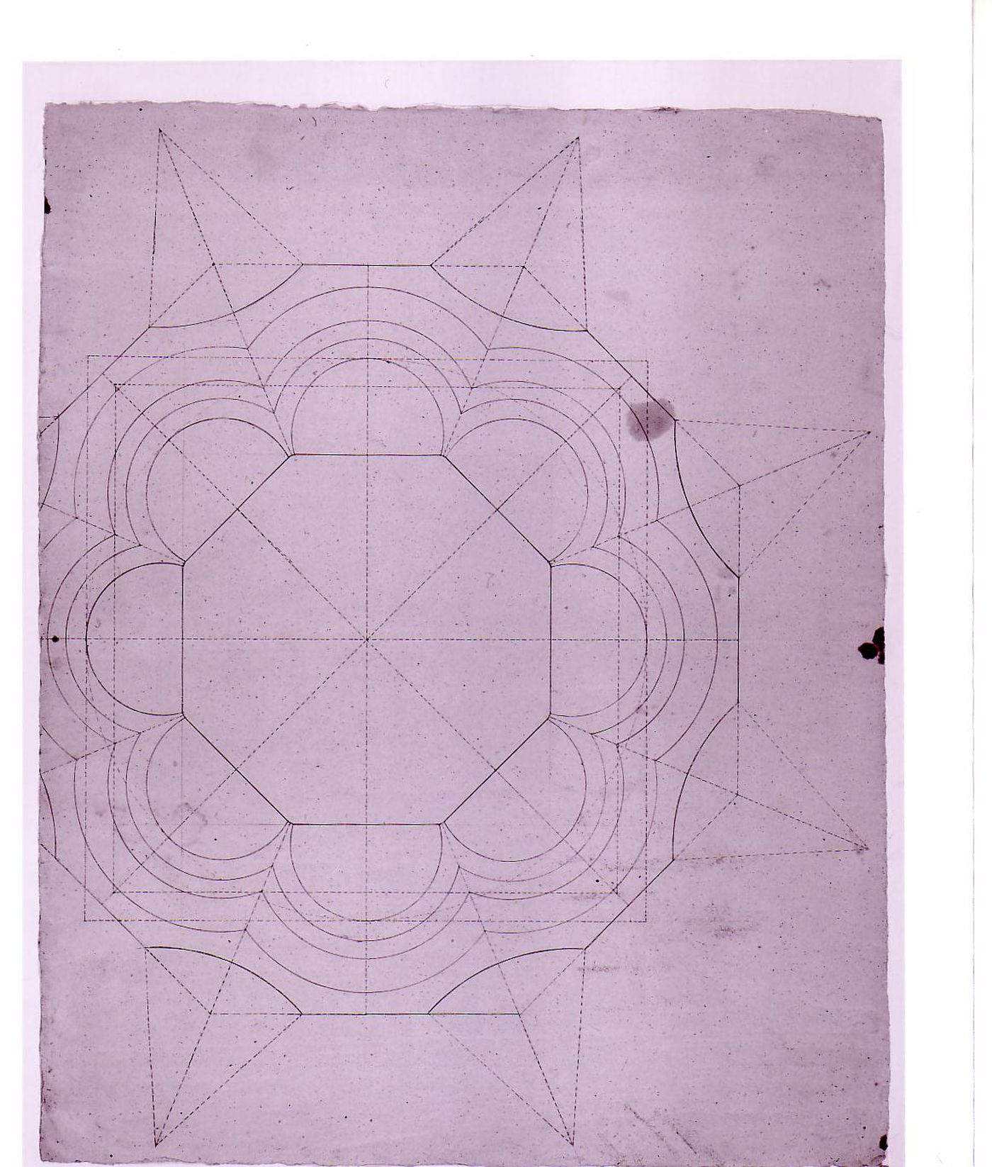 Plan for the sounding board [?] for the pulpit for Notre-Dame de Montréal