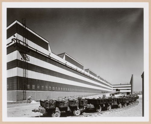 View of the principal façade of the Manufacturing Building from the northeast, American Steel Foundries Cast Armor Plant, East Chicago, Indiana