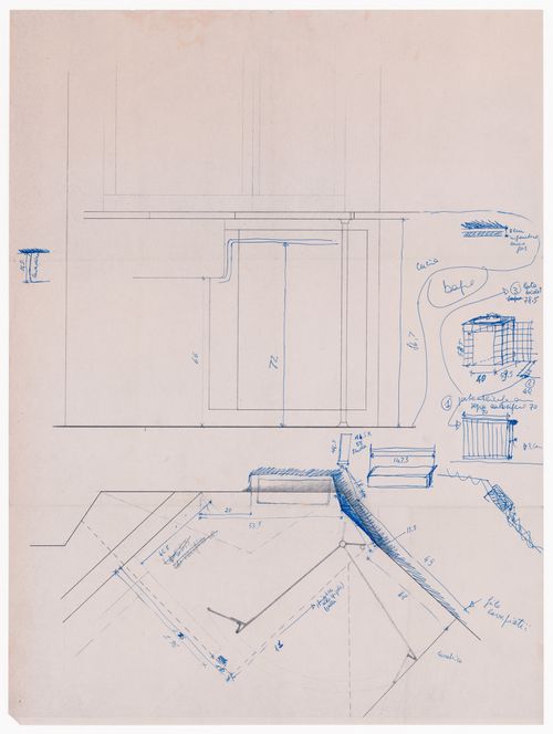 Elevations and sketches for Casa De Paolini, Milan, Italy