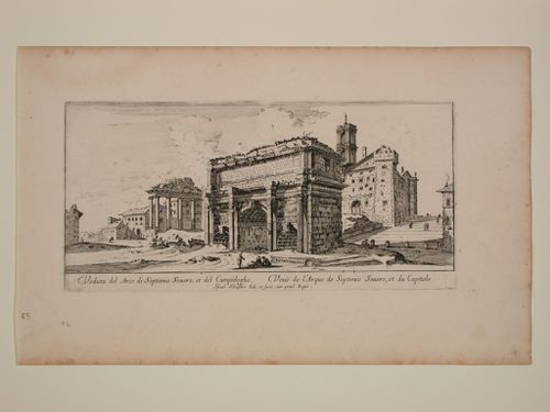 A view of the Arch of Septimius Severus and of the Campidoglio, Rome