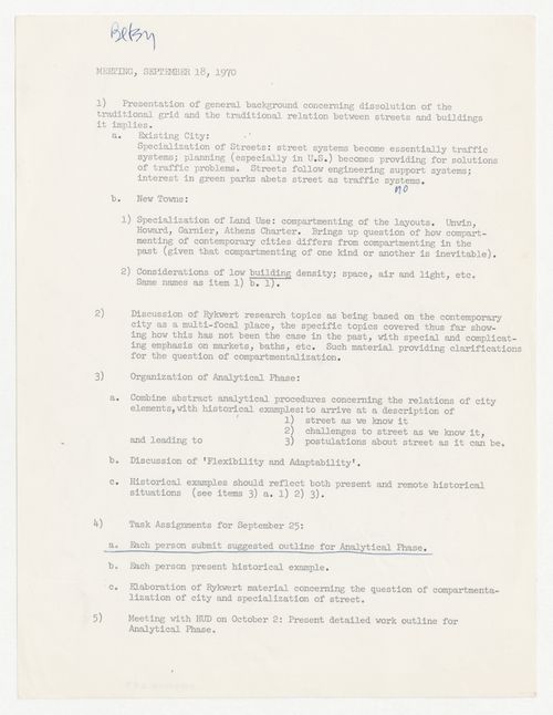 Minutes of meeting about IAUS Street Project