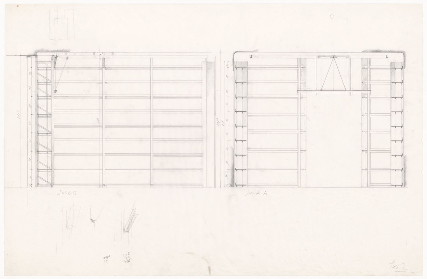 Sections for Casa De Paolini, Milan, Italy