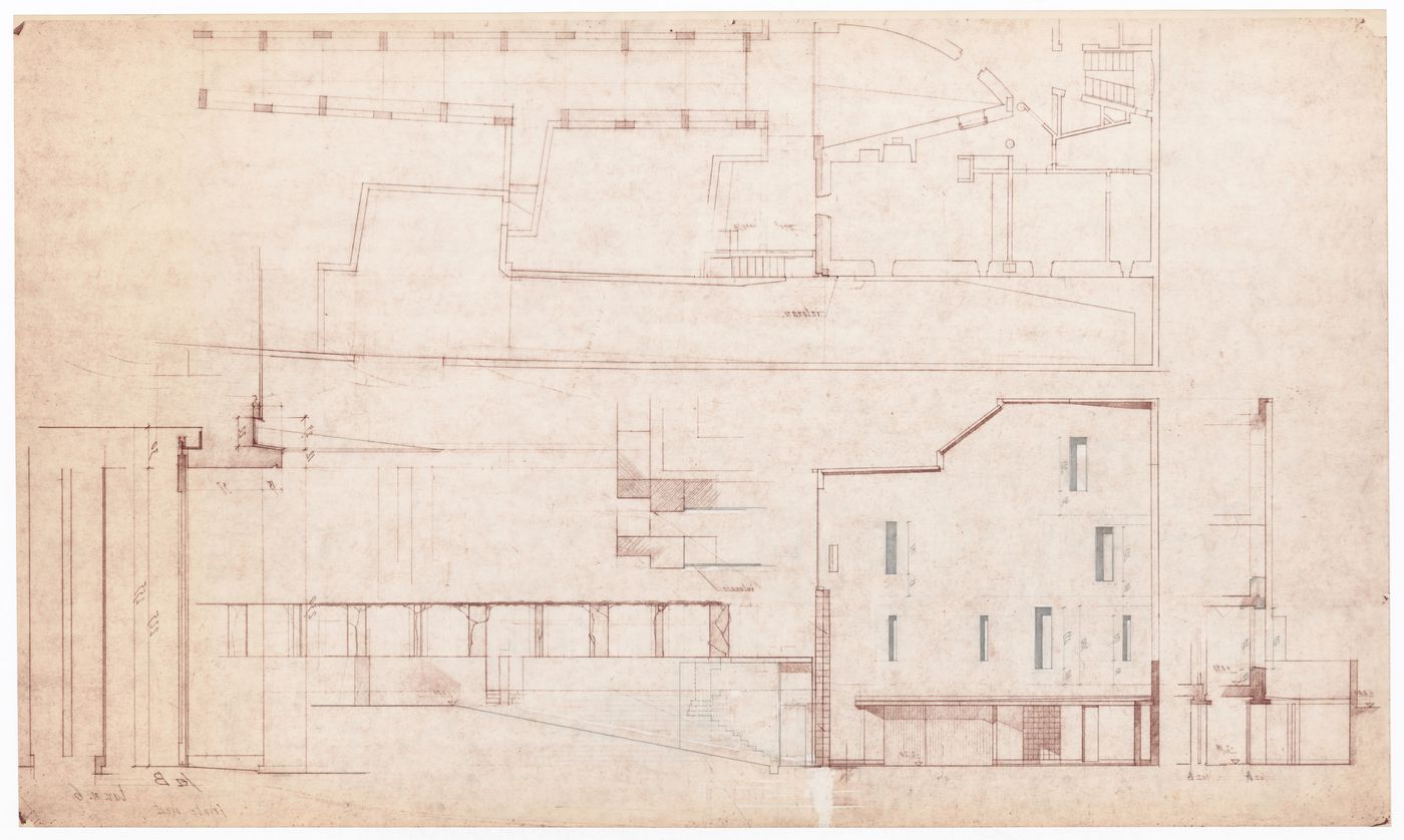 Section, floor plan, and exterior elevation for Casa Miggiano, Otranto, Italy
