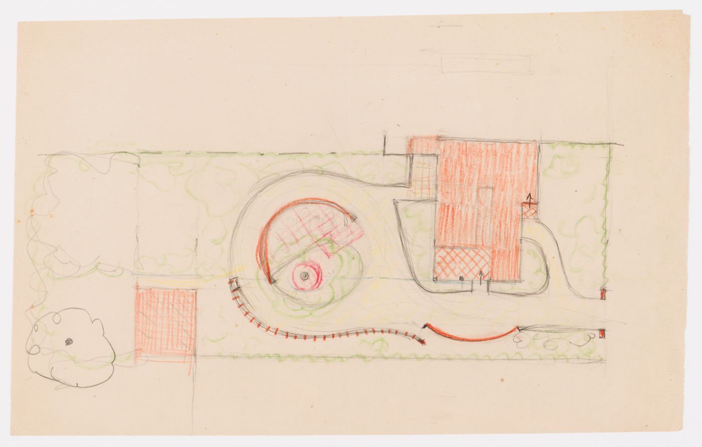 Sketch for a single-family house in Chandigarh, India
