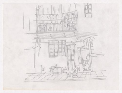 Illustration showing the traditional living patterns for the Sichuan housing project for "Housing a Billion: Urban Upgrading: Design Ideals for Rural China" publication