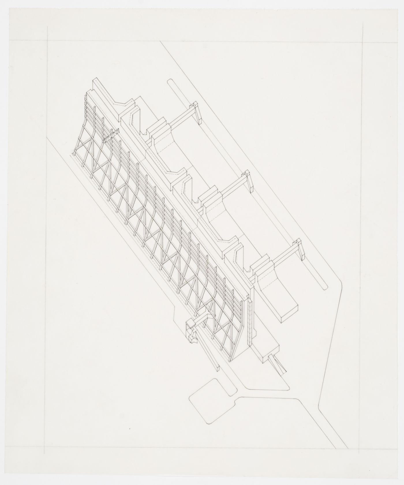 Dorman Long Headquarters, Middlesbrough, England: axonometric