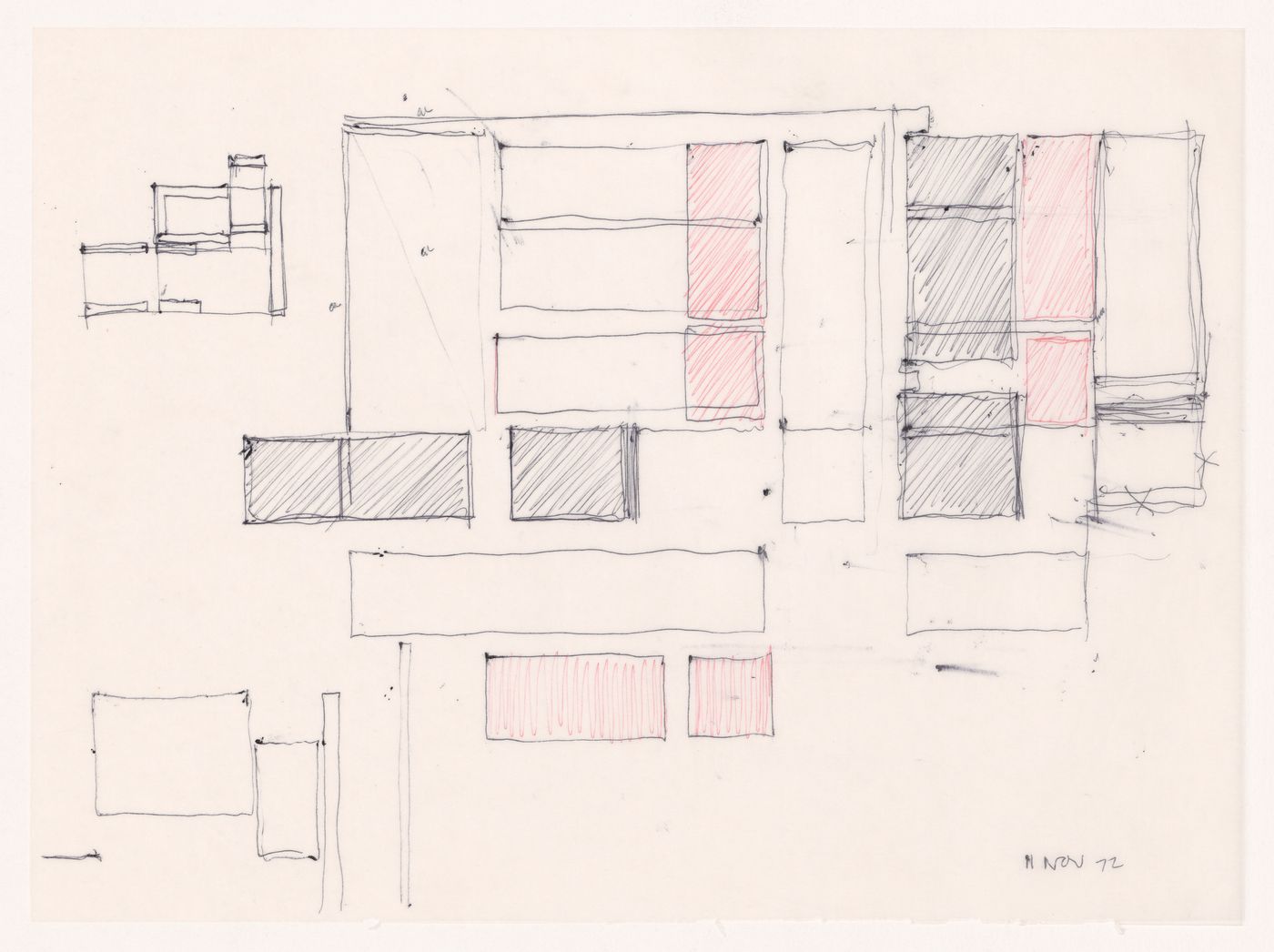 Sketches for House VI, Cornwall, Connecticut