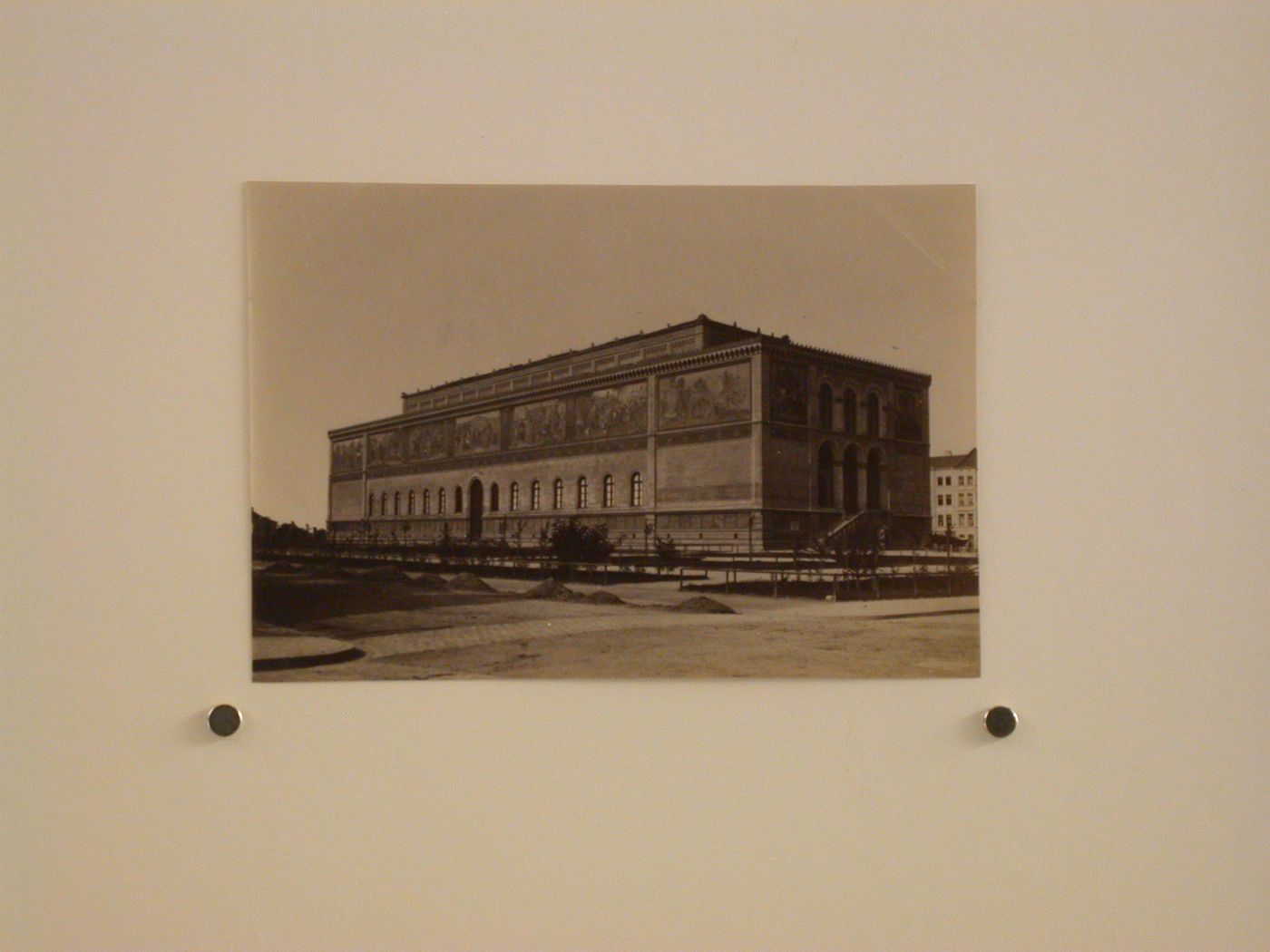 View of principal and lateral façades of the Neue Pinakothek [New Picture Gallery], Barerstrasse 29, Munich, Germany