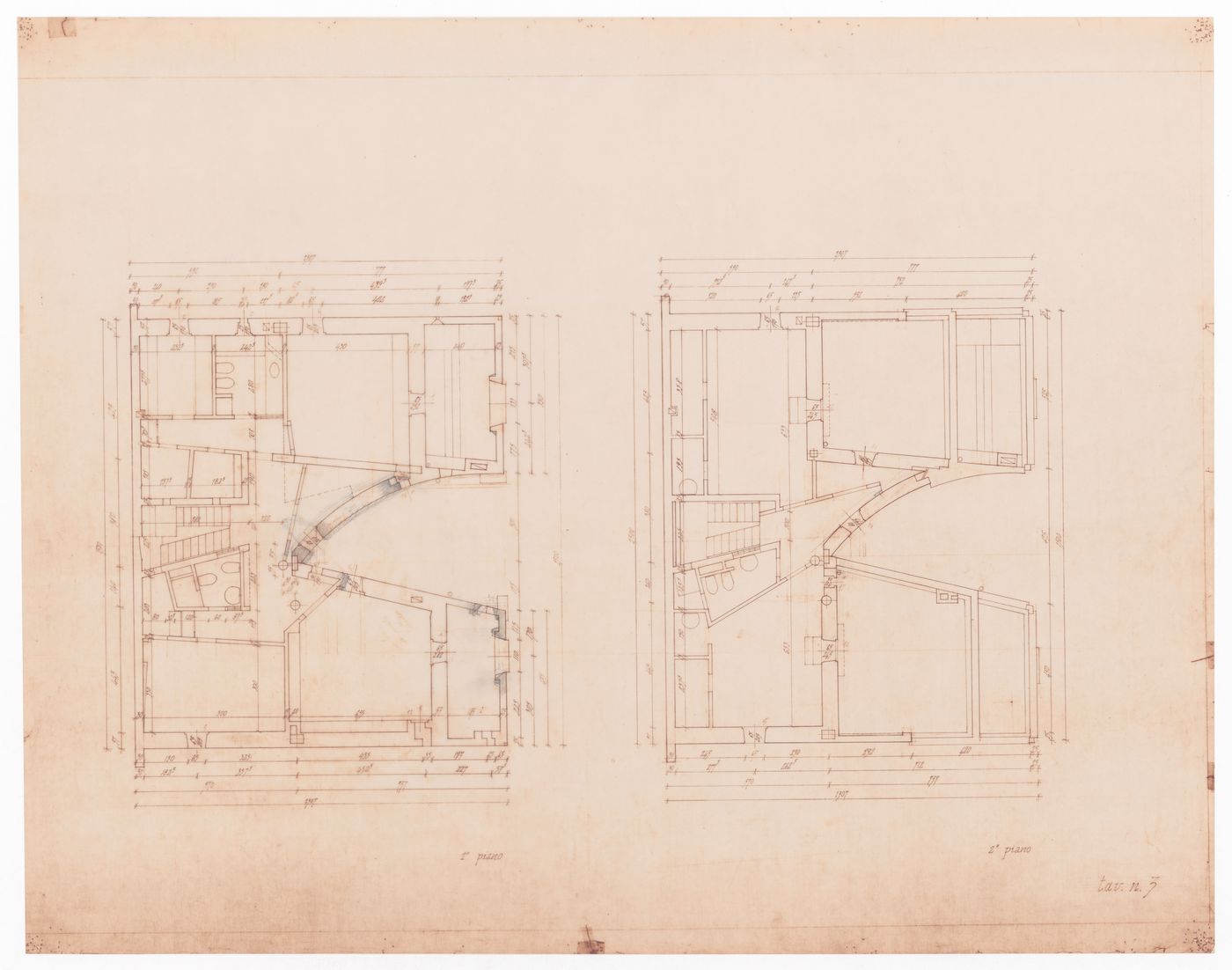 Floor plans for Casa Miggiano, Otranto, Italy