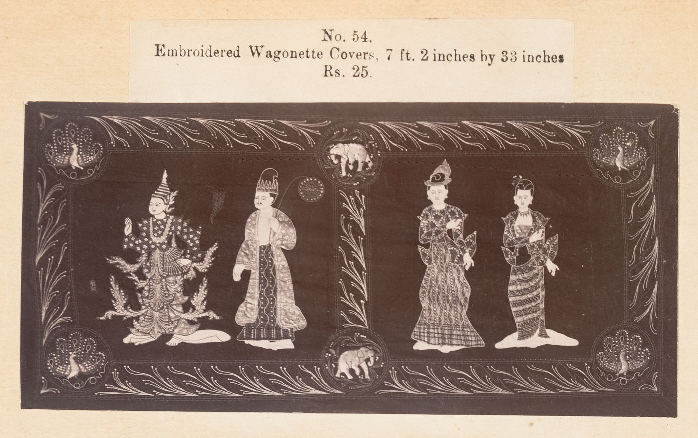 View of a slipcover, F. Beato Limited, C Road, Mandalay, Burma (now Myanmar)