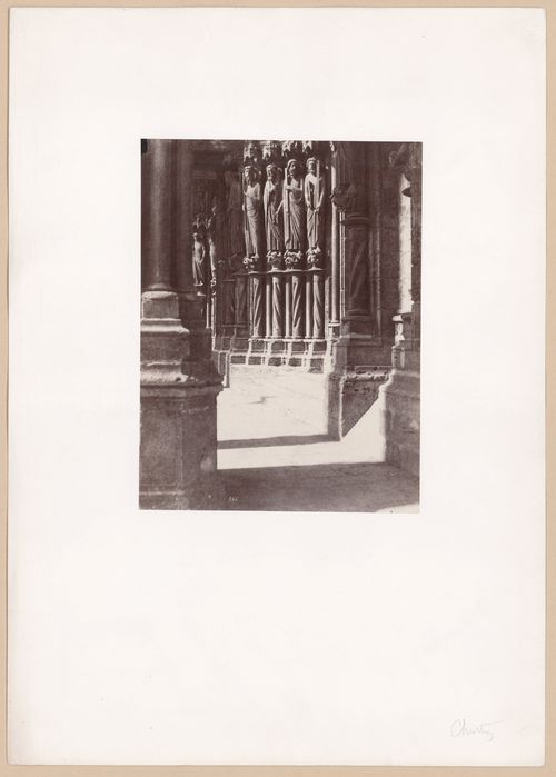 Detail of south portal at Chartres Cathedral, Chartres, France