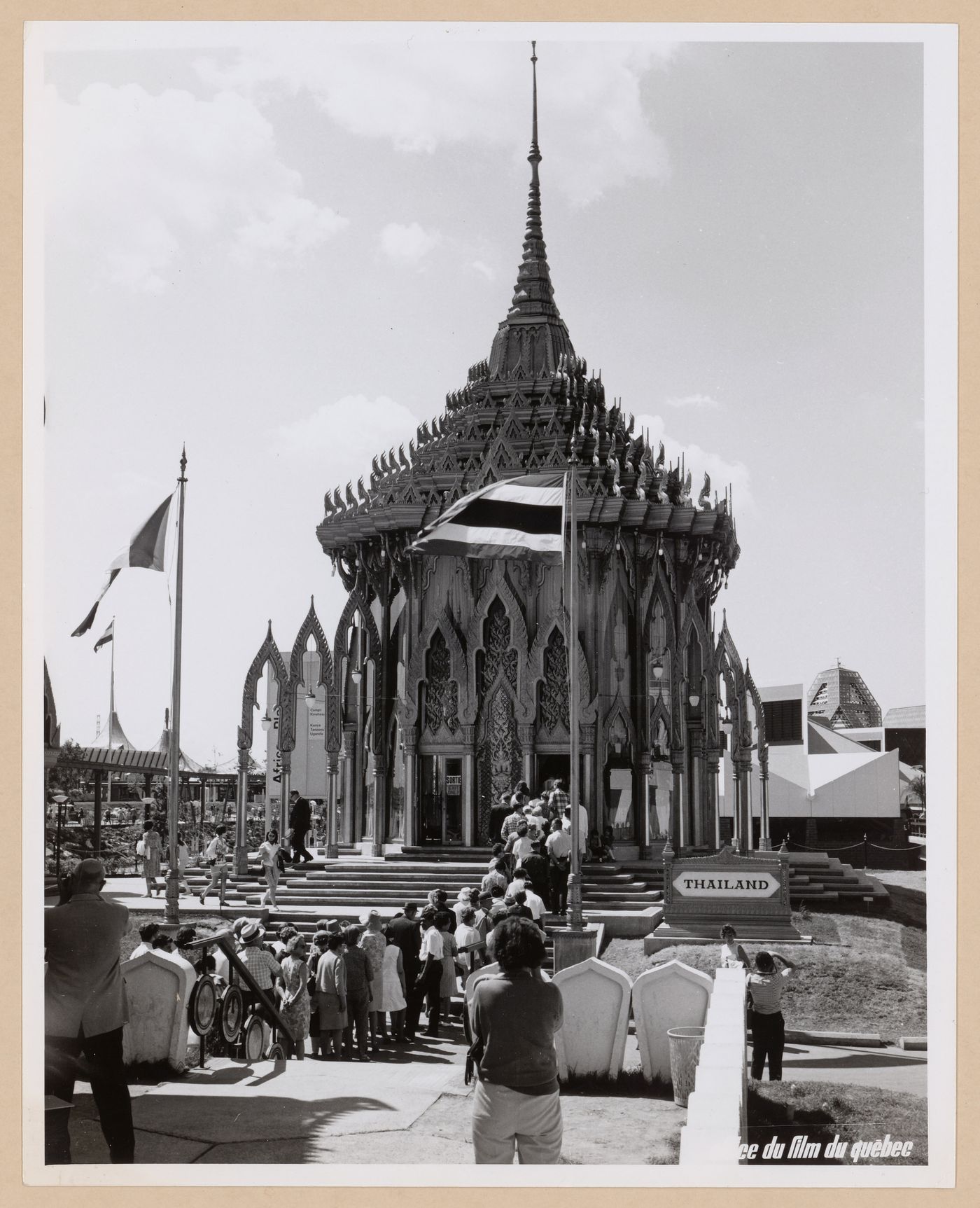 View of the Thailand Pavilion, Expo 67, Montréal, Québec