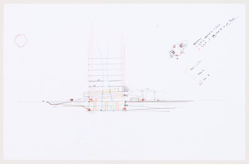 Carbon Tower: sketch of the bottom of the tower