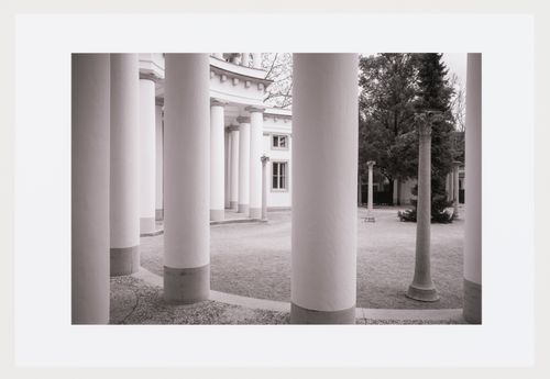 Detail of main gateway, Zale Cemetery, Ljubljana, Slovenia