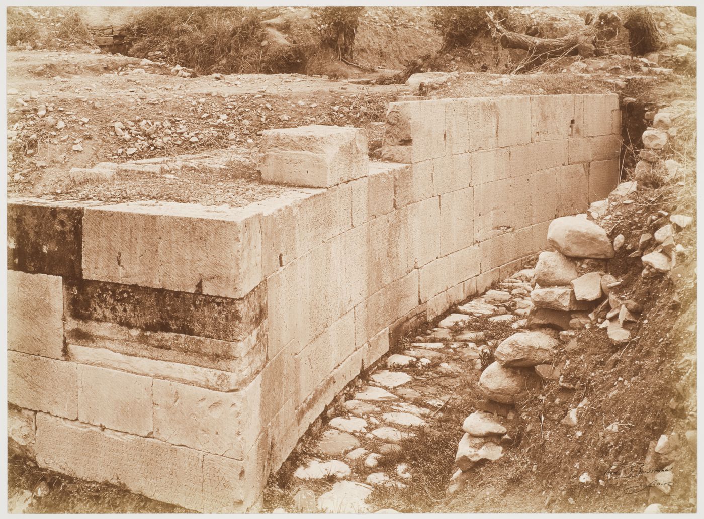 View of Greek ruins