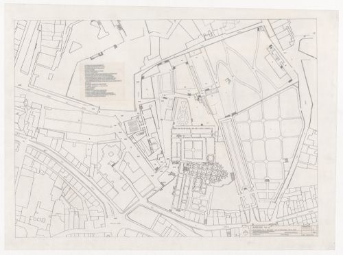 Plan for Parque de Santo Domingo de Bonaval, Santiago de Compostela, Spain
