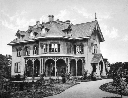 Plate from album ''Villas on the Hudson. A Collection of Photolithographs of Thirty-one Country Residences''