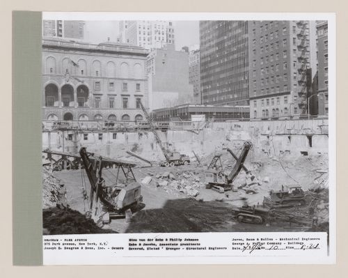 Seagram building under construction, 375 Park avenue, New York, N.Y., north-west view