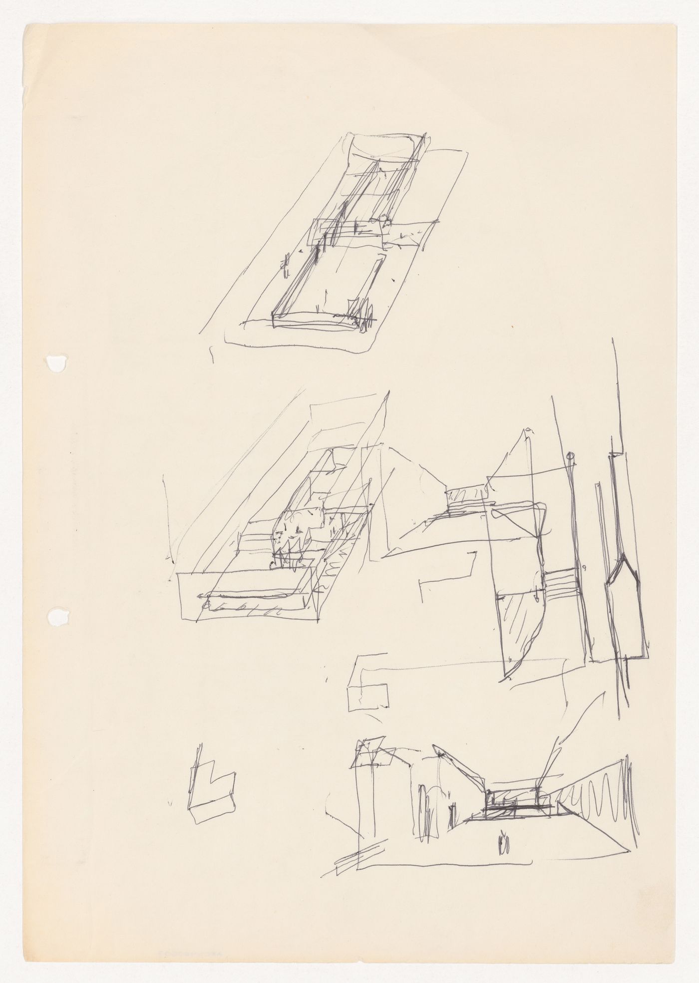 Sketches for Banco Borges & Irmão II [Borges & Irmão bank II], Vila do Conde, Portugal