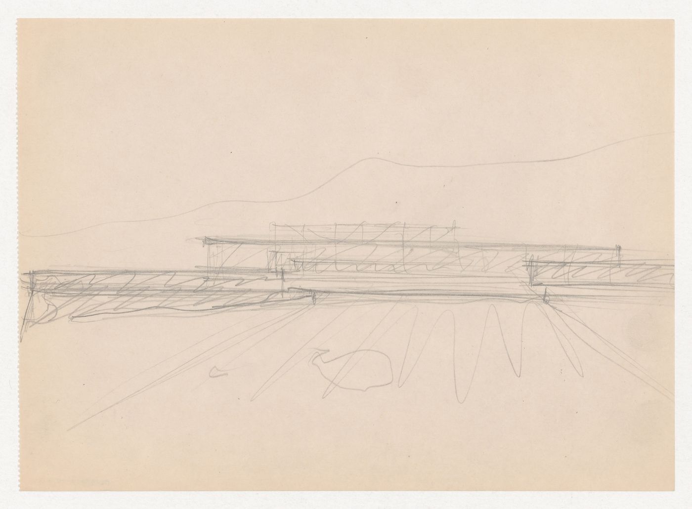 Sketch for the principal elevation for Museum for a Small City