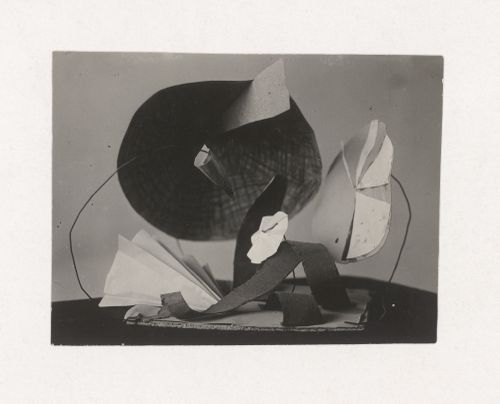Photograph of a student model on the topic "Organization of Space over a Horizontal Surface (Rectangular, Square, Round)" for the "Space" course at the Vkhutemas (Higher State Artistic Technical Studios), Moscow