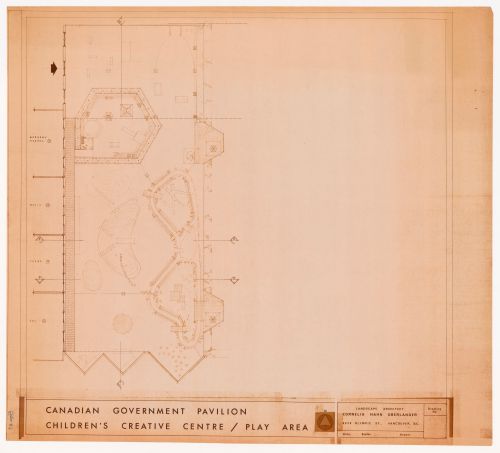 Plan for Children's Creative Centre Playground, Canadian Federal Pavilion, Expo '67, Montréal, Québec