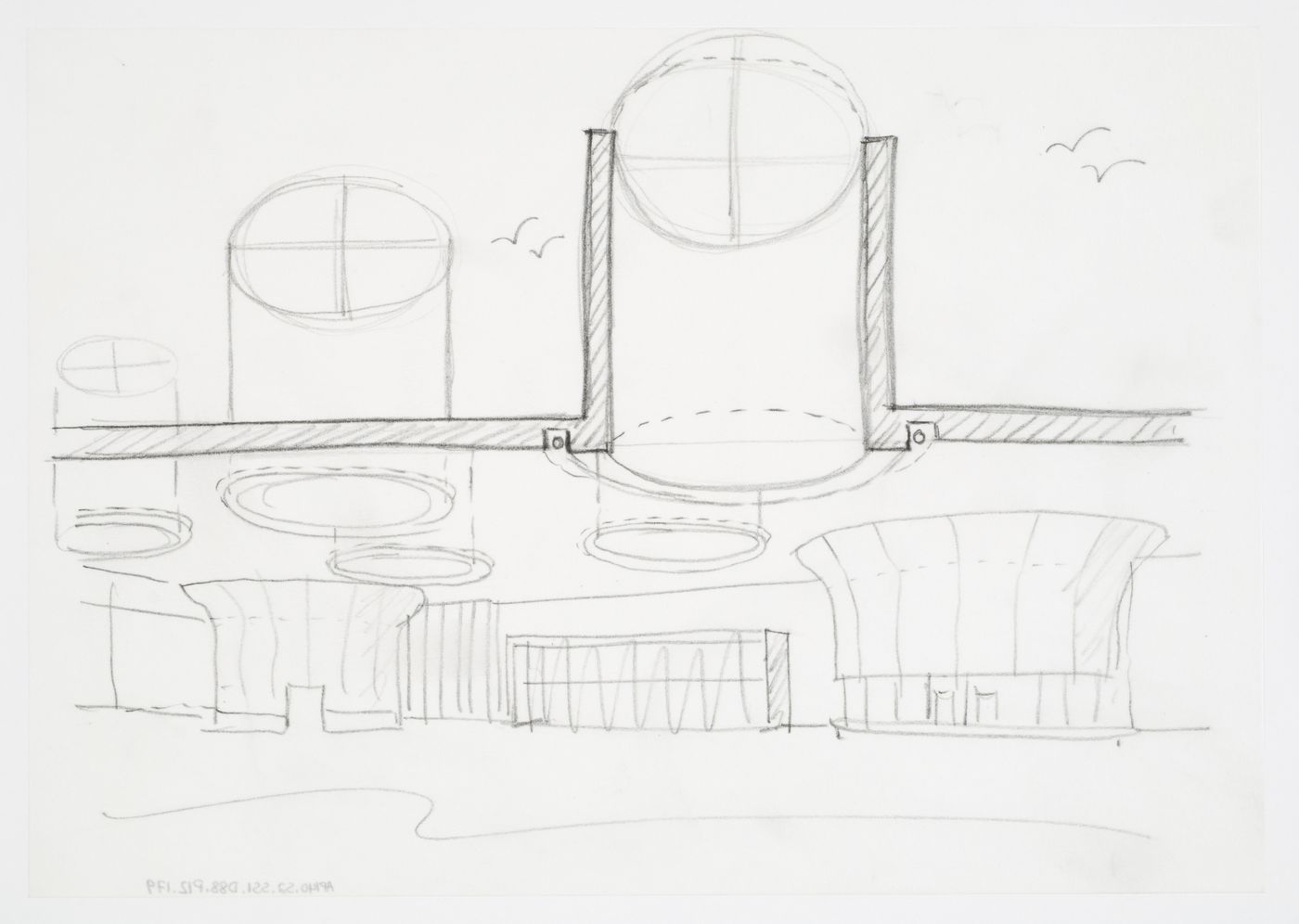 Bibliothèque de France, Paris, France: sectional perspective