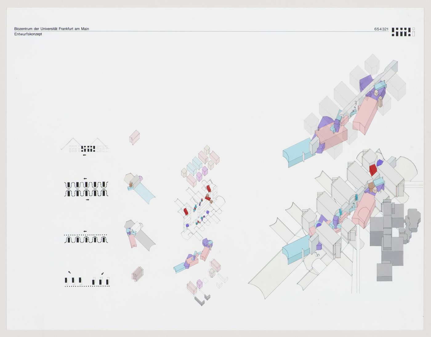 Design concept, Biozentrum - Biology Center for the J.W. Goethe University, Frankfurt am Main, Germany