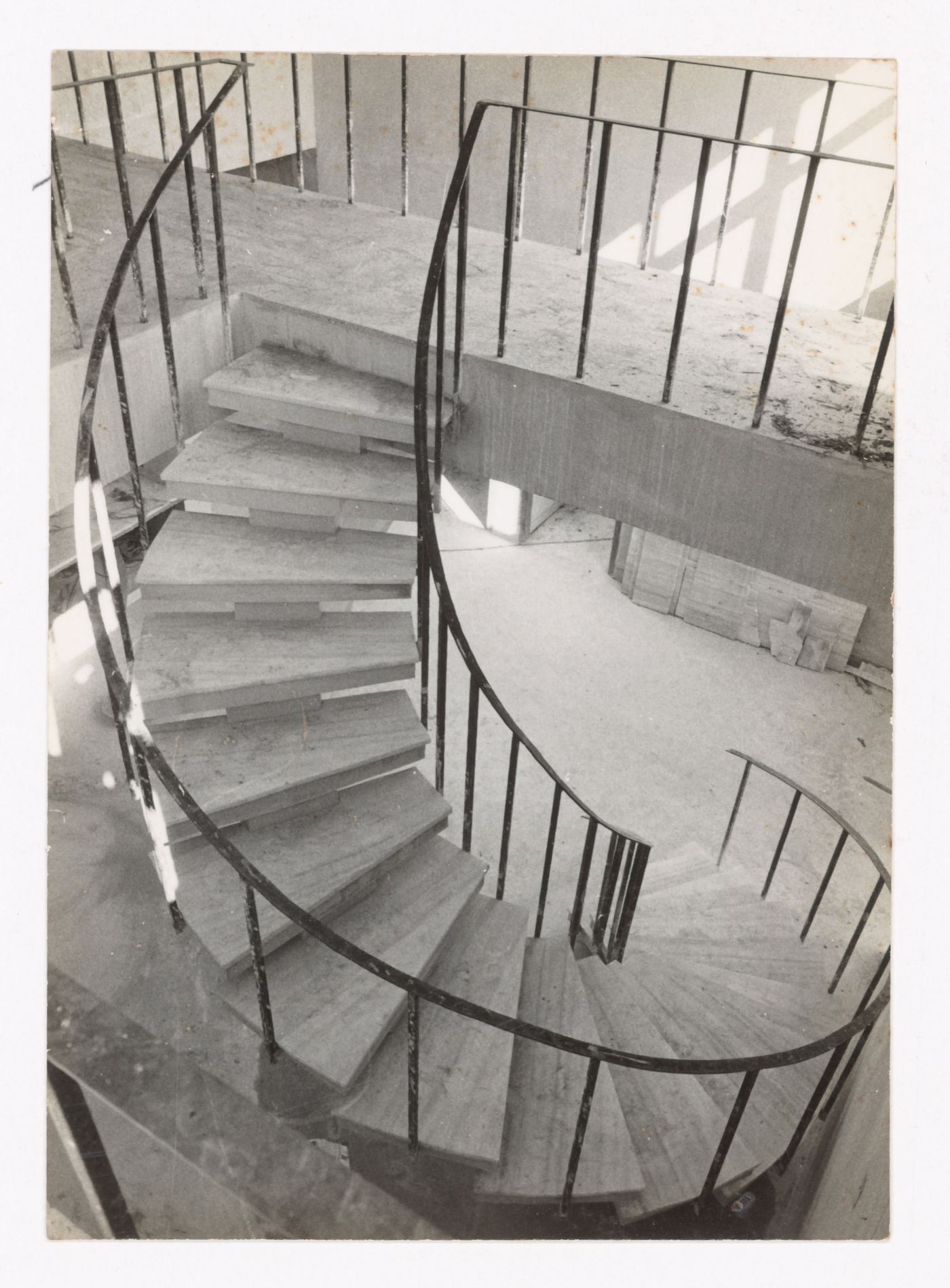 Photograph of stairs for an unidentified architectural project