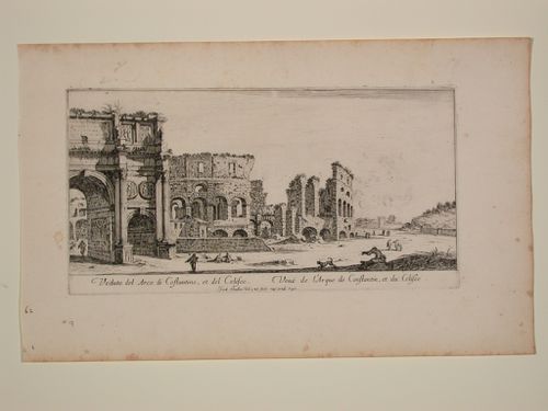 A view of the Arch of Constantine and of the Colosseum, Rome