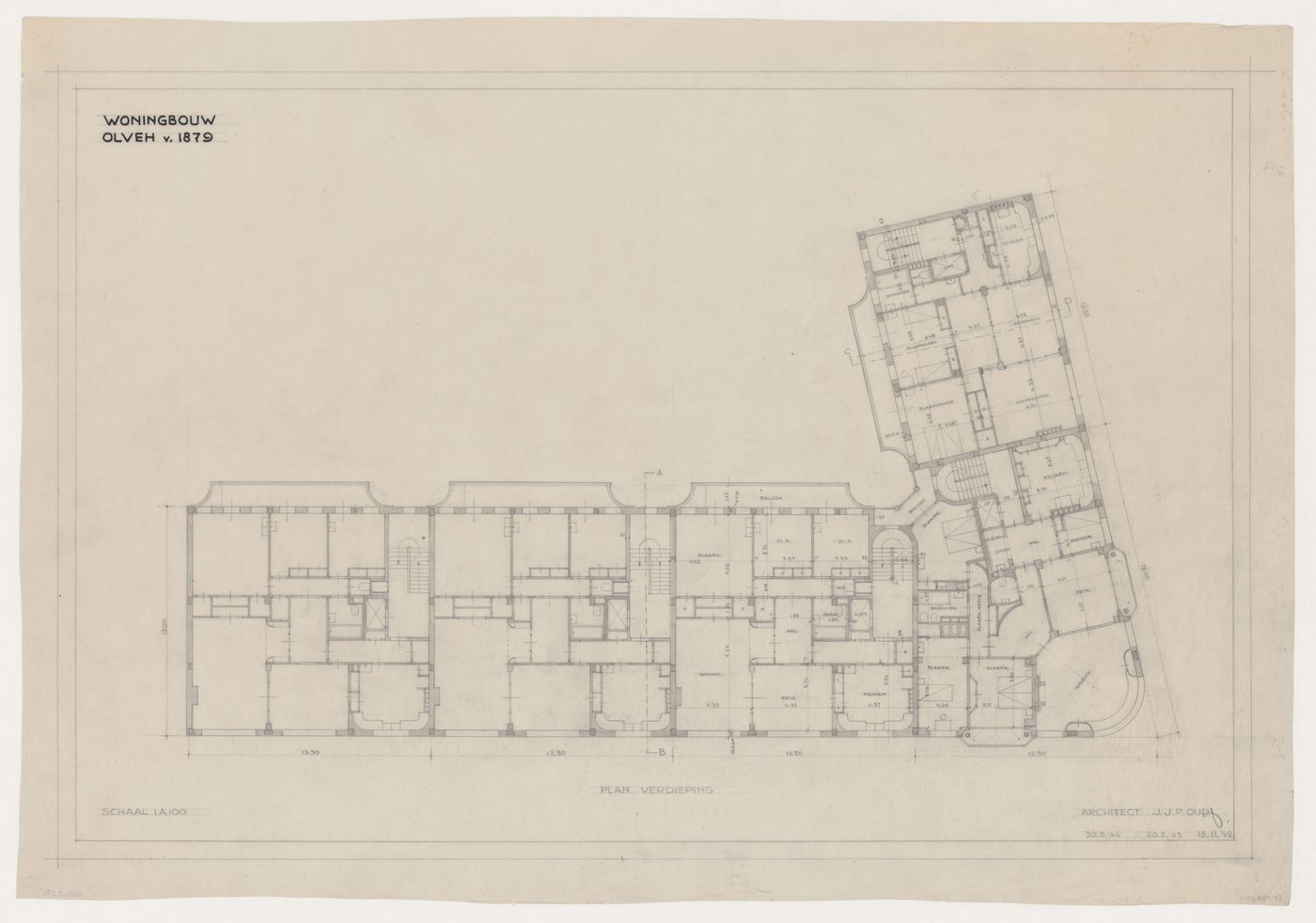 First floor plan for Olveh mixed-use development, Rotterdam, Netherlands