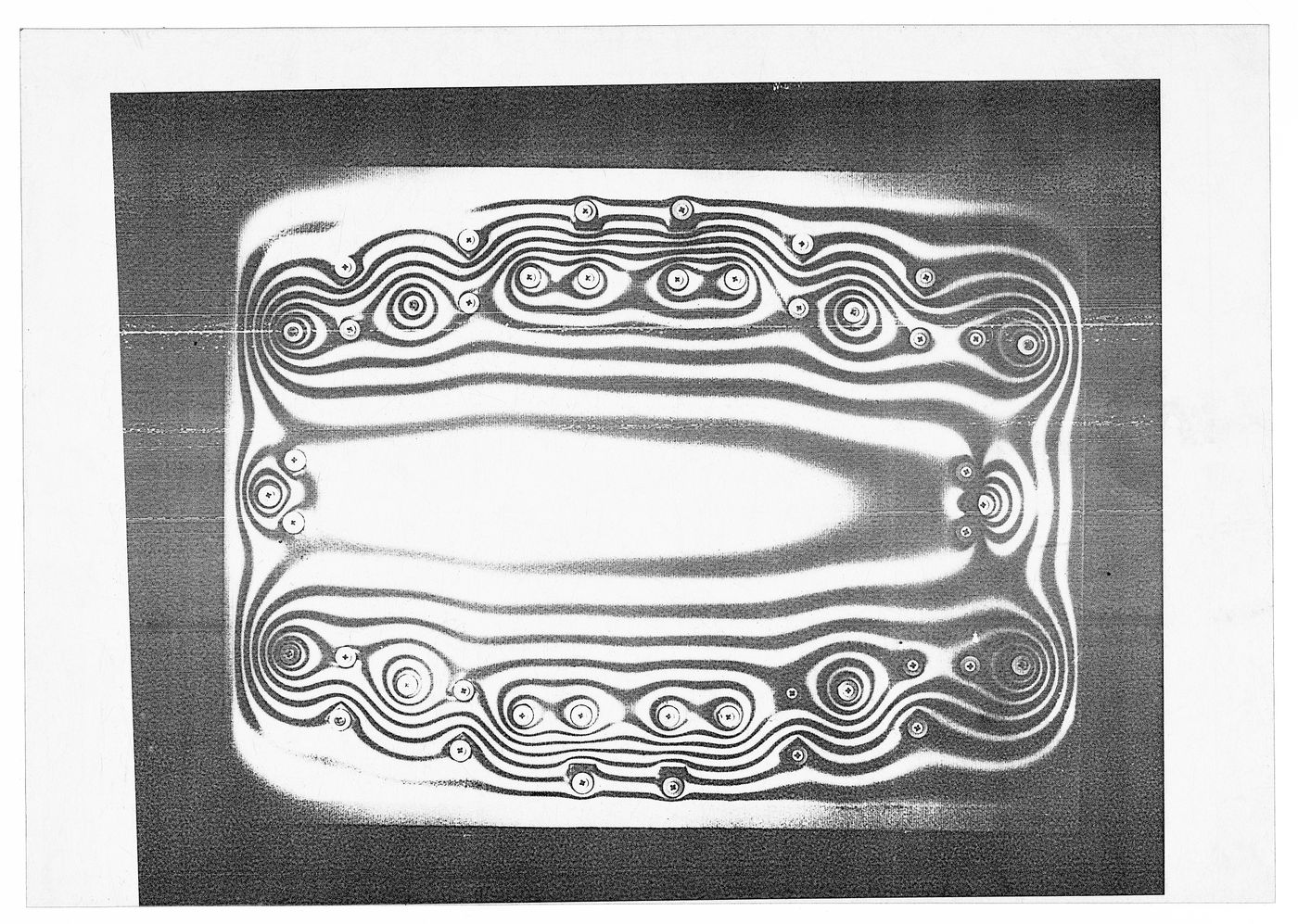 View of a model related to a photoelasticity experiment for the roof of the Galaxy Toyama Gymnasium, Imizu, Toyama, Japan