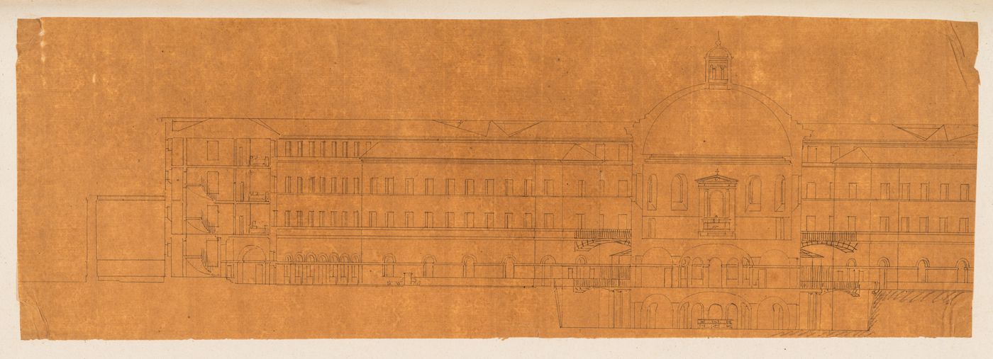 Prison de la Petite Roquette, Paris: Cross section