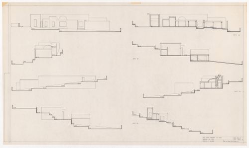 Sections and elevations for Casa Aníbal Guimarães da Costa, Trofa, Portugal