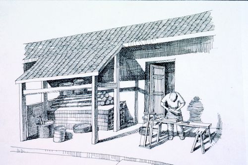 Illustration of rural activities used for "Village Upgrading" training package based on research paper "Housing a Billion: Volume 2: Village Upgrading: Jianlu, China"