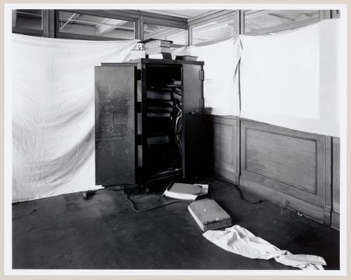 Interior view of the main office area on the second floor of the administration building of the Belding Corticelli Spinning  Mill, Montréal, Québec