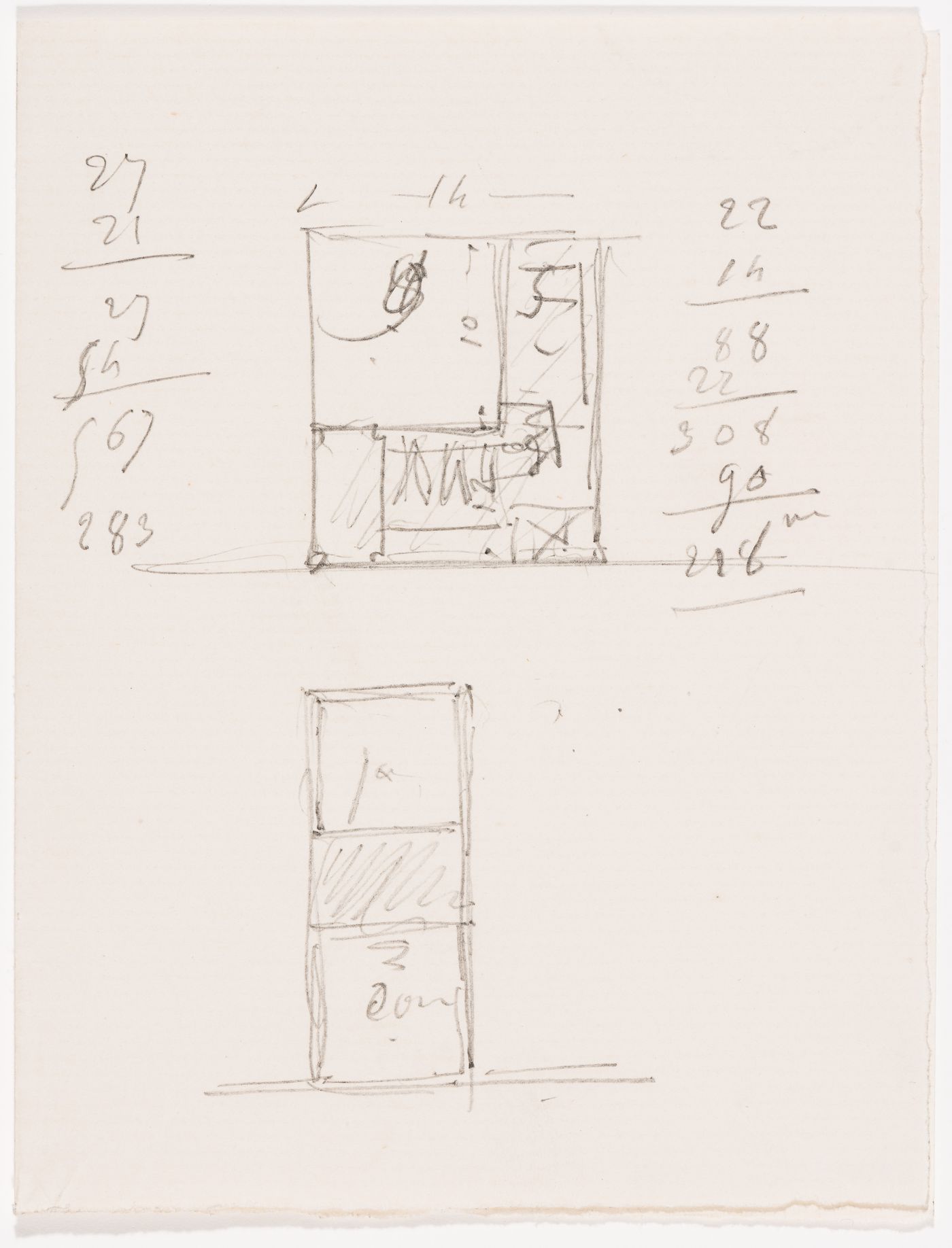 Unidentified sketch plans