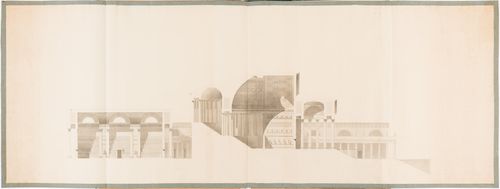 1800 Grand Prix Competition: Longitudinal section for an École nationale des beaux-arts