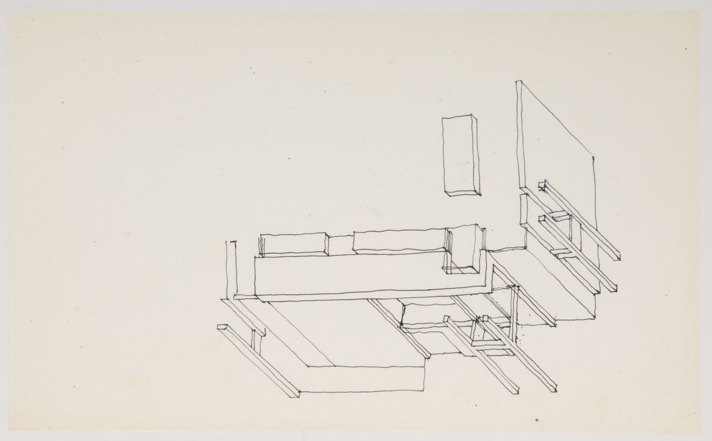 House I, Princeton, New Jersey: Partial axonometric