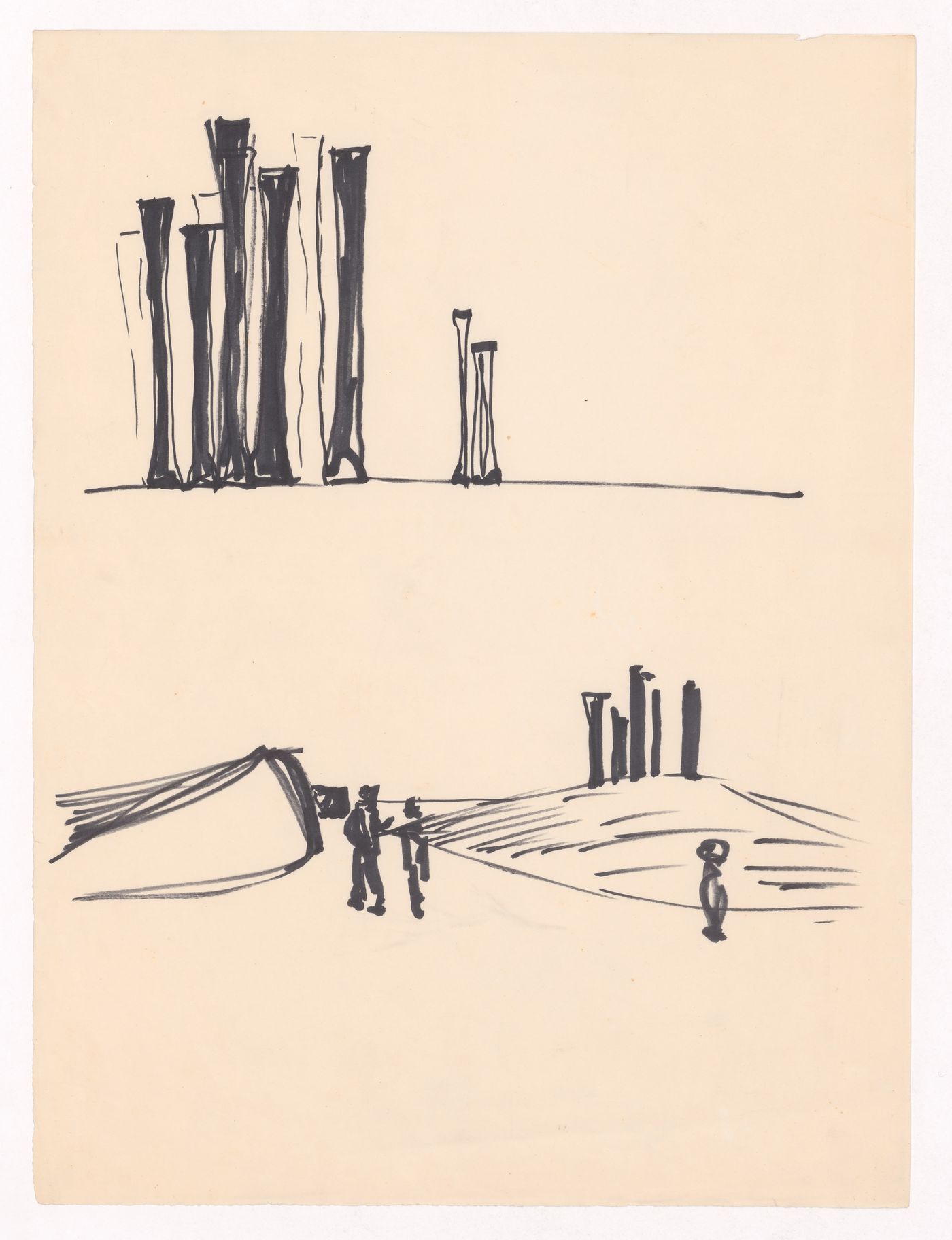 Sketch perspectives for Monumento Aos Calafates, Porto, Portugal