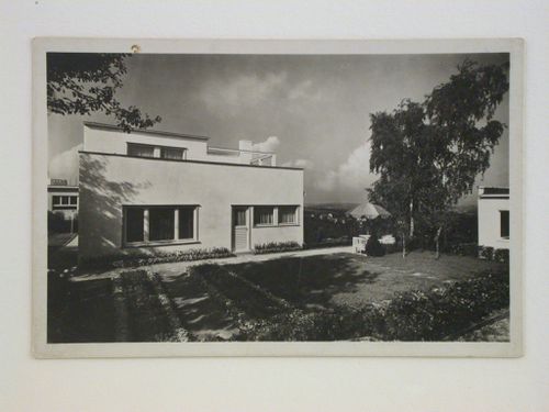 View of west façade of Haus 20, Weissenhofsiedlung, Stuttgart, Germany