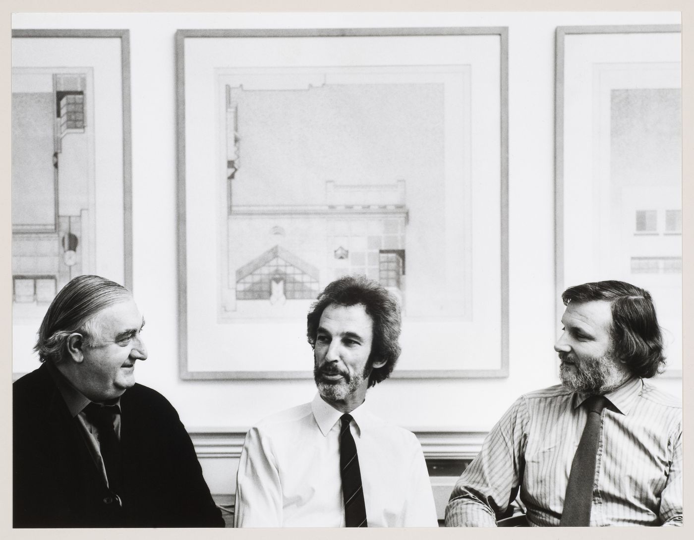James Stirling with Russ Bevington and Michael Wilford