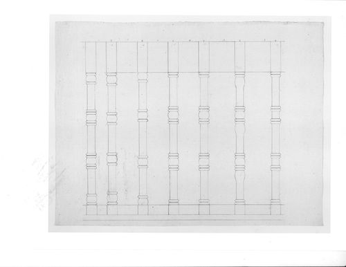 Elevation for balusters for Notre-Dame de Montréal