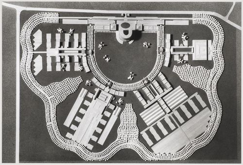 Bayer AG Headquarters, Monheim, Germany: view of a presentation model