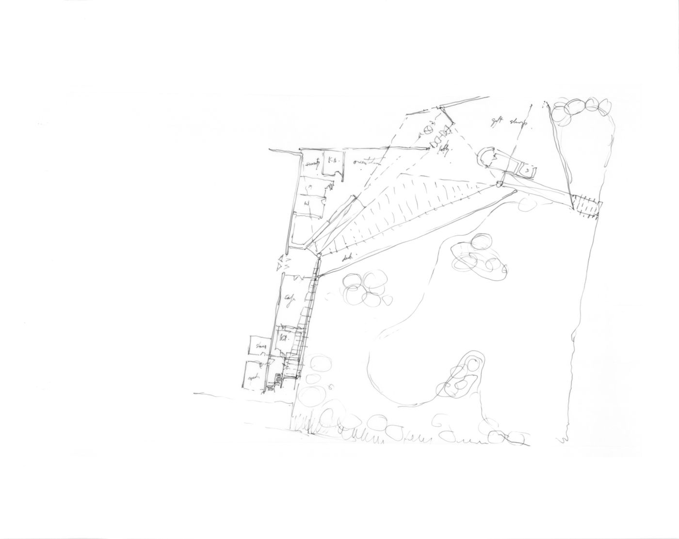 Site plan for the Outdoor Learning Centre, Canadian Canoe Museum, Peterborough, Ontario