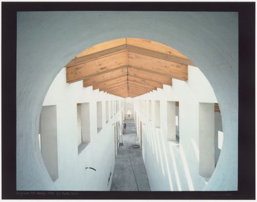 Town Hall, Borgoricca, 1983 to 1987; Central corridor dividing offices in one of the wings