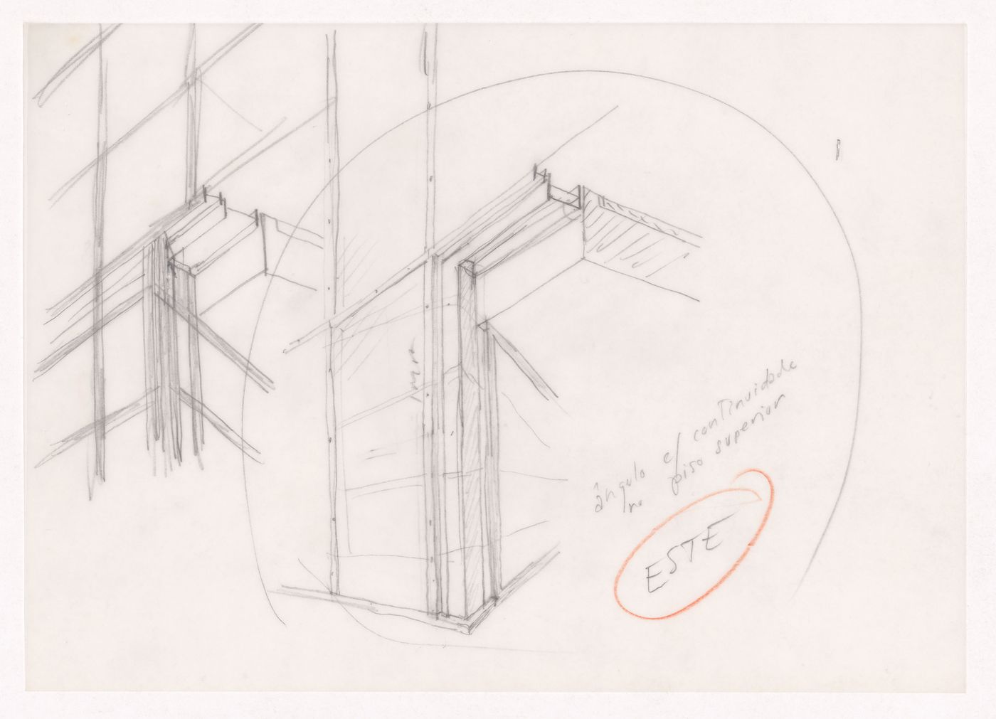 Sketch detail for Edifício de Escritórios na Av. D. Afonso Henriques, Porto, Portugal